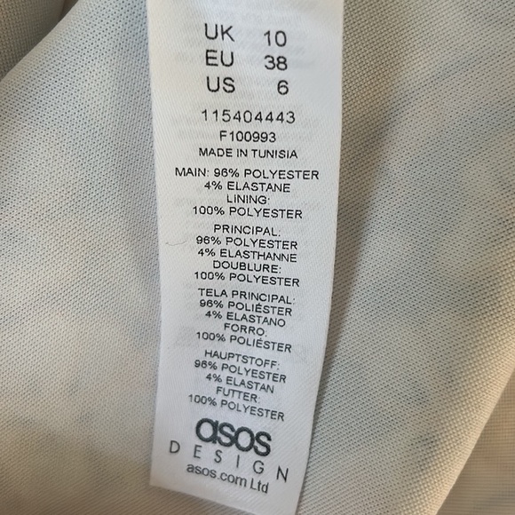 NWT ASOS Design Floral Print Backless Cutout Mini Tulip Dress in Pastel Regal  6 - Picture 14 of 16